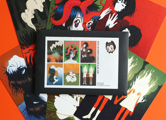 DARK GIRLS postcards by XUH