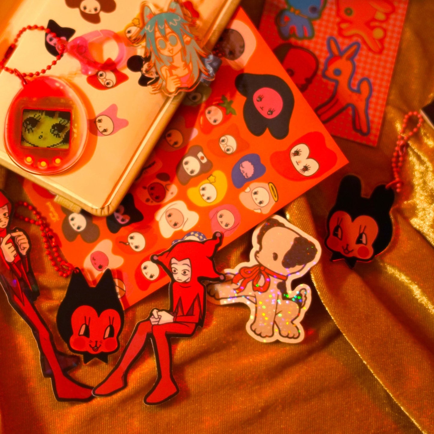 CAT & BUN acrylic charm by XUH
