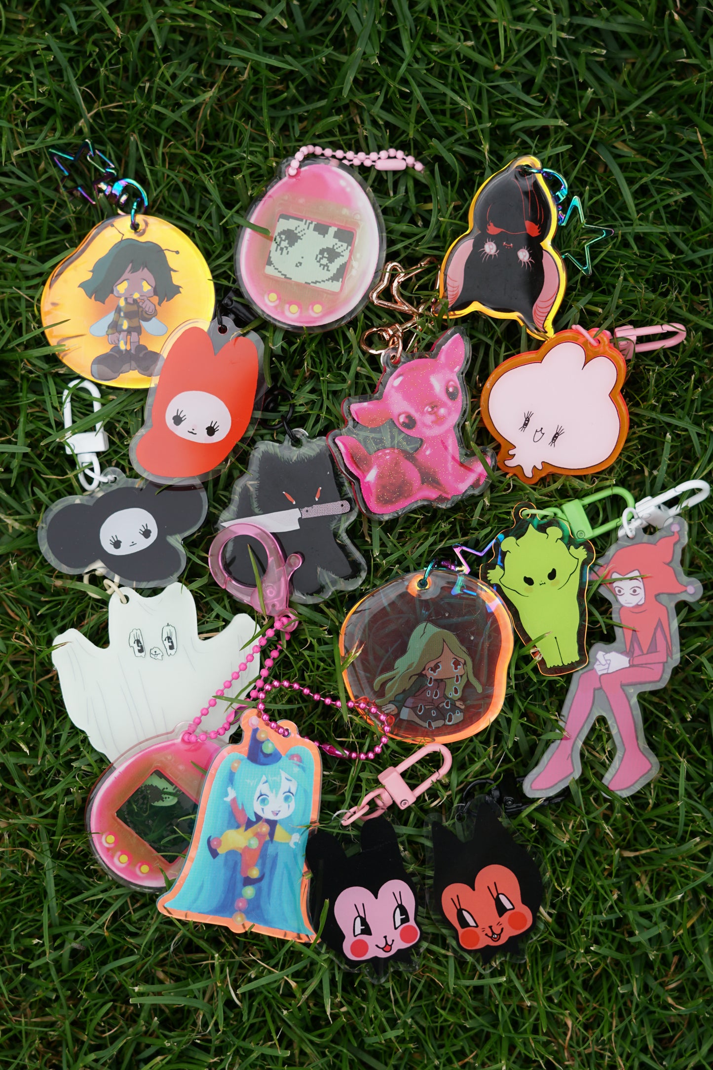 CAT & BUN acrylic charm by XUH
