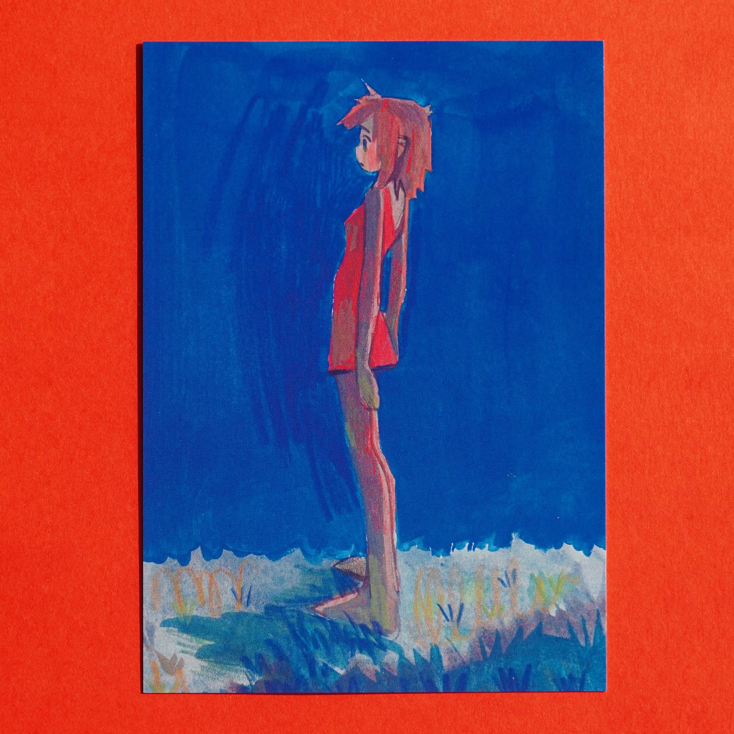 FIELD GIRL postcard by JAVVIE