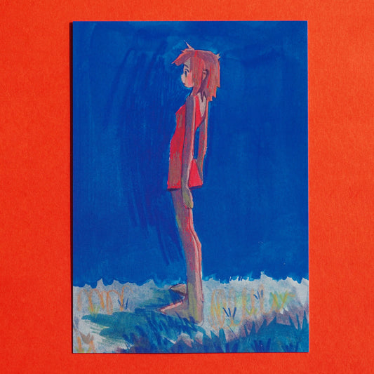 FIELD GIRL postcard by JAVVIE