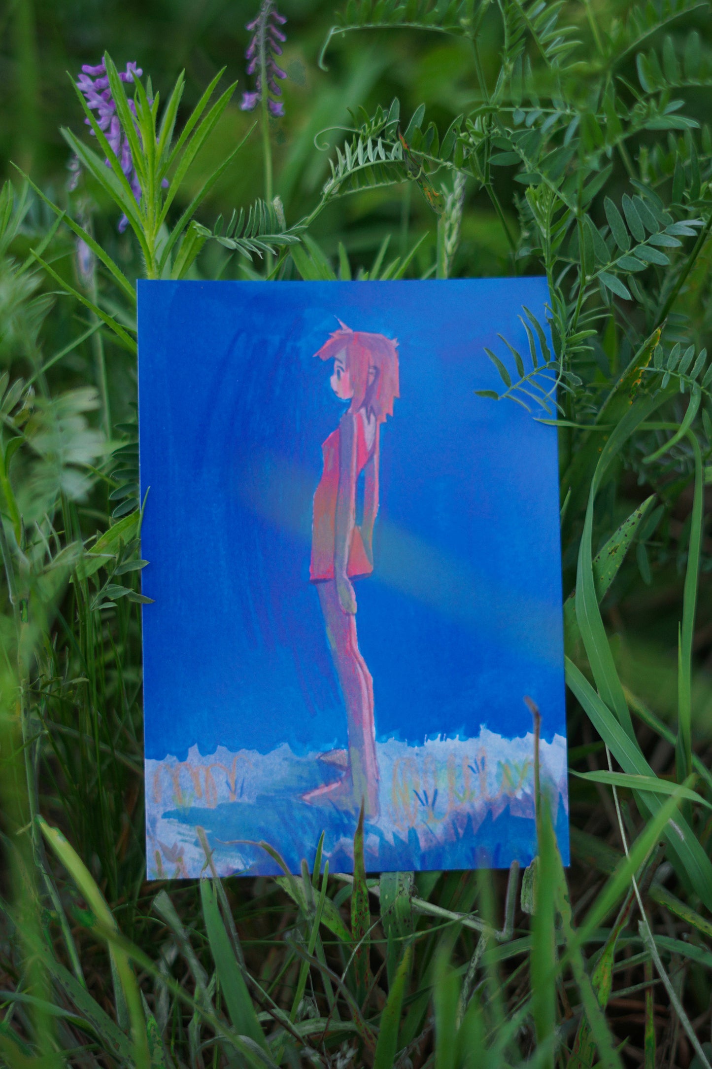 FIELD GIRL postcard by JAVVIE