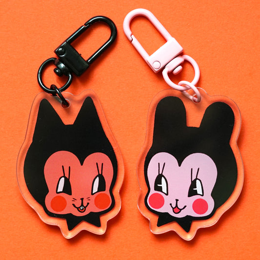 CAT & BUN acrylic charm by XUH
