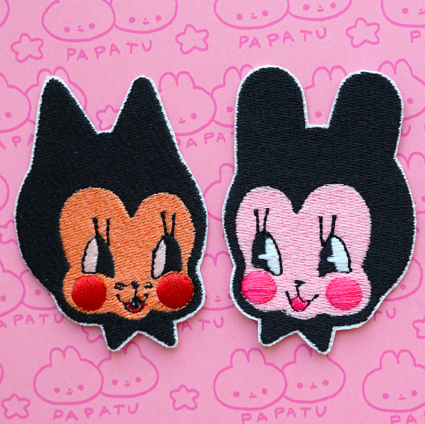 CAT & BUN embroidery patch by XUH