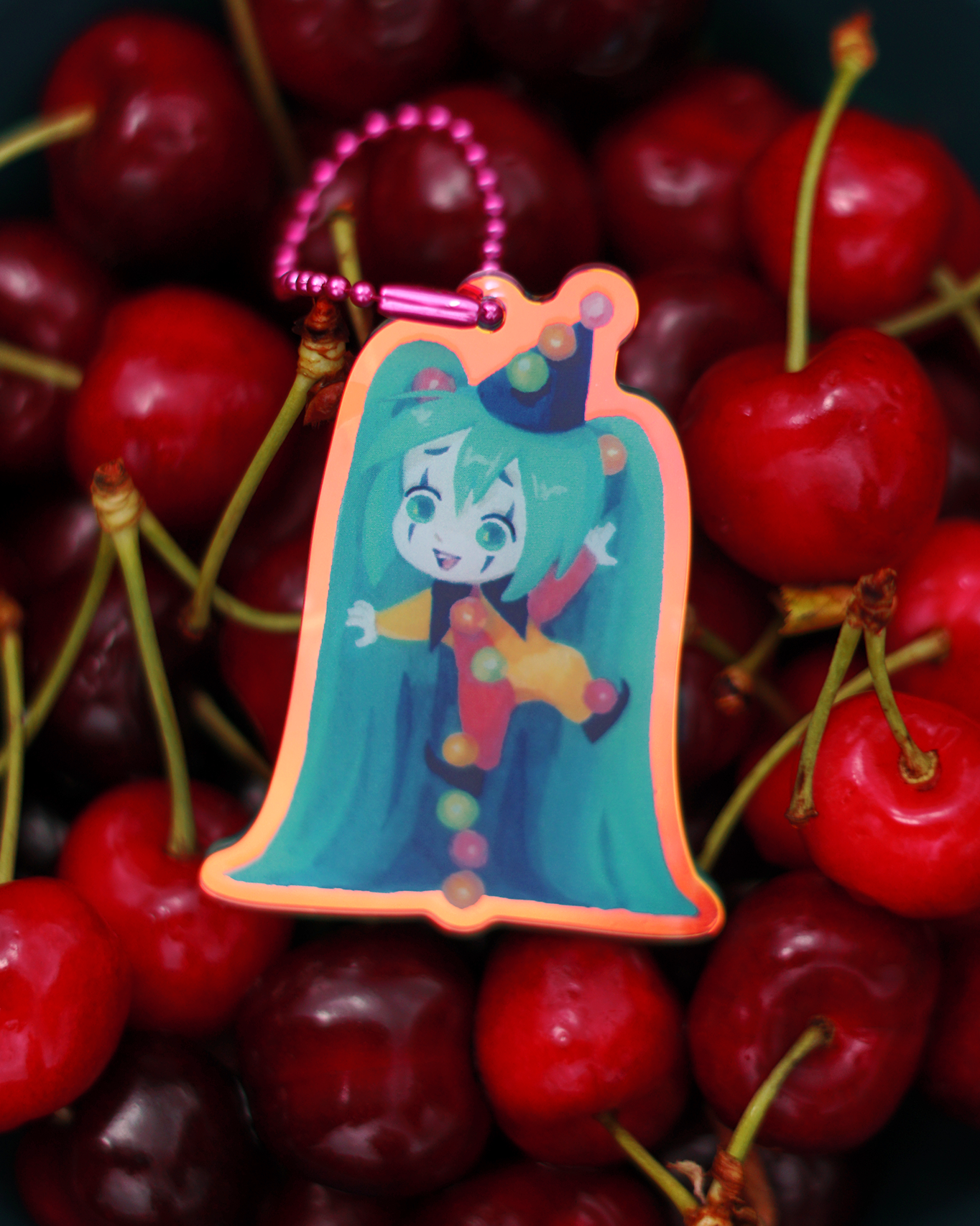 CLOWN MIKU acrylic charm by JAVVIE