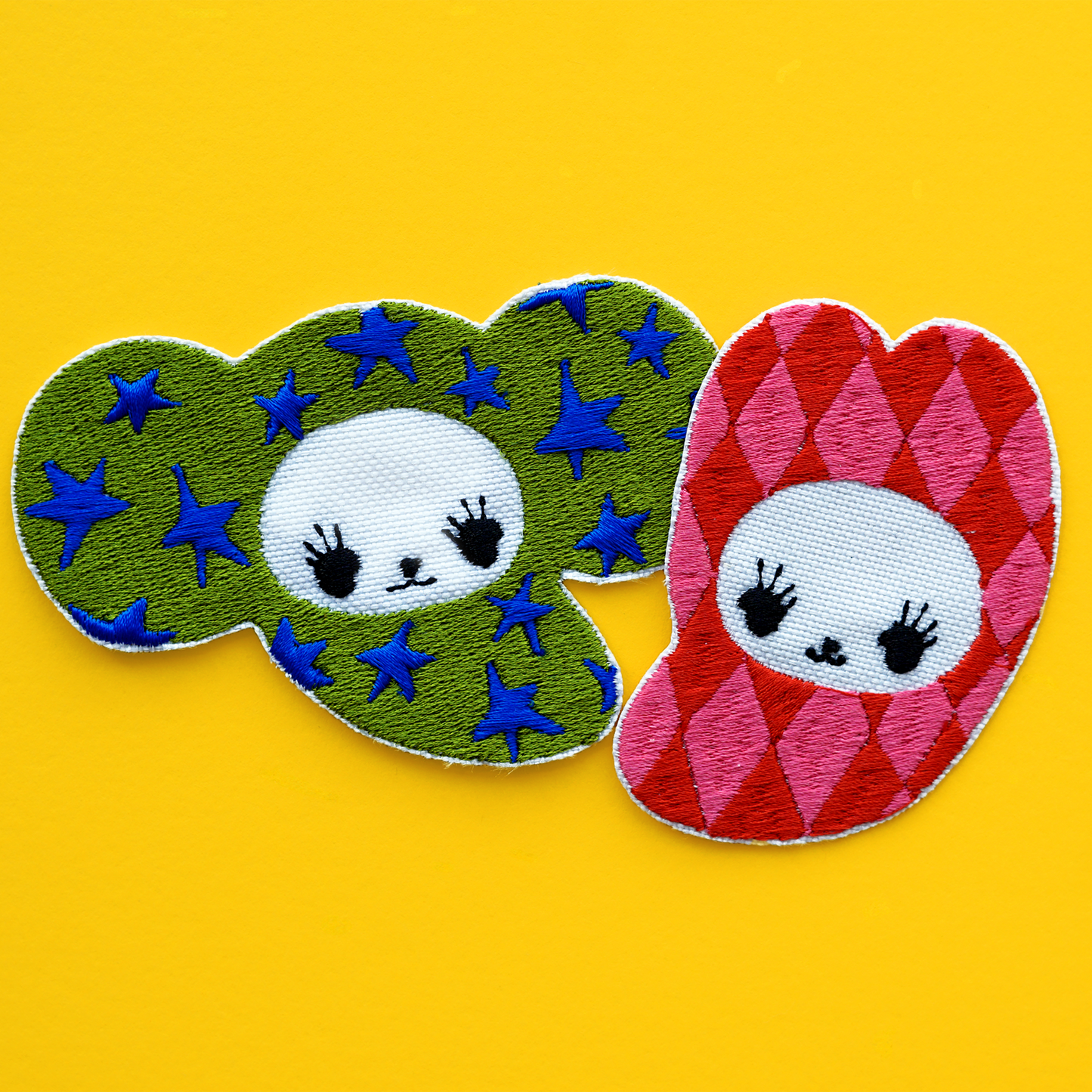 BEAN BUNNY embroidery patch by XUH