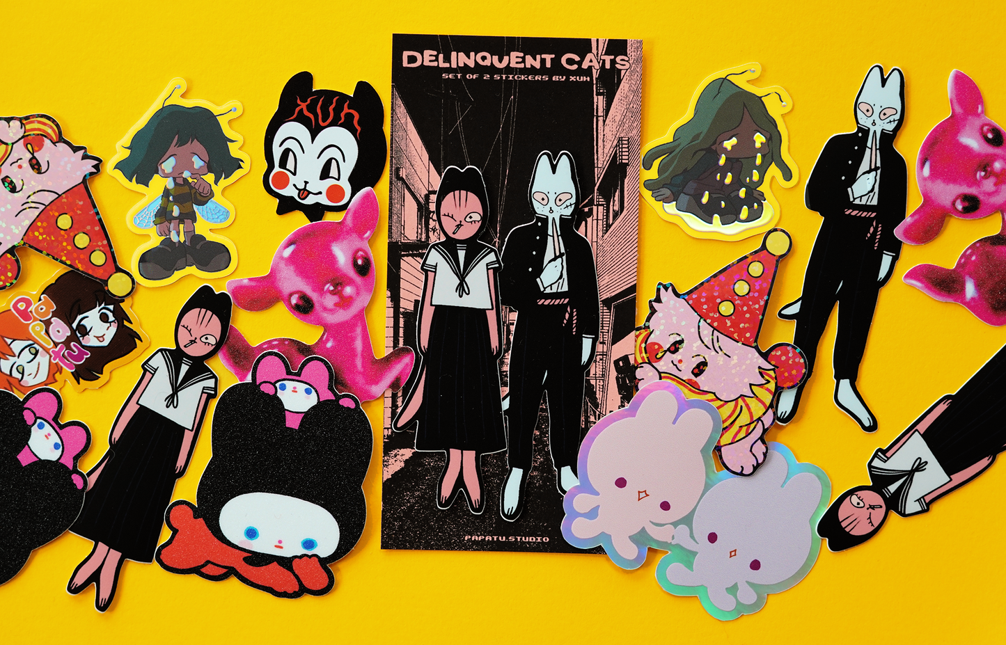 DELINQUENT CAT sticker by XUH