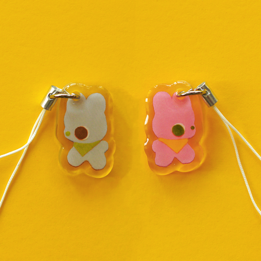 FELT BUNNY acrylic charm by XUH