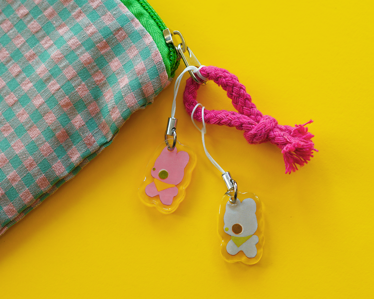 FELT BUNNY acrylic charm by XUH