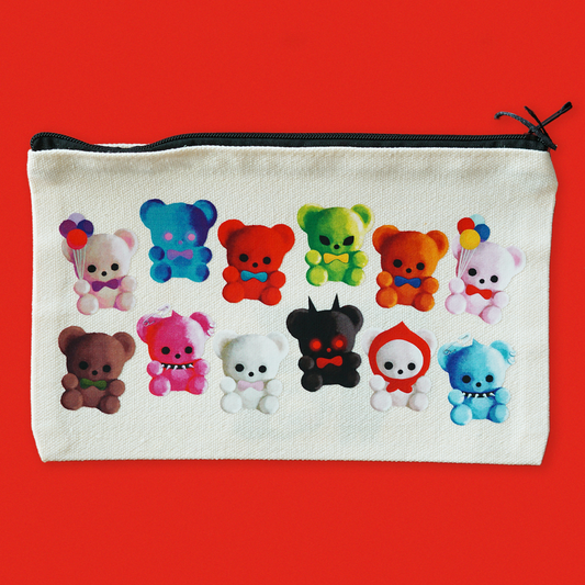 FLOCKED TEDDY BEARS pencil case by XUH