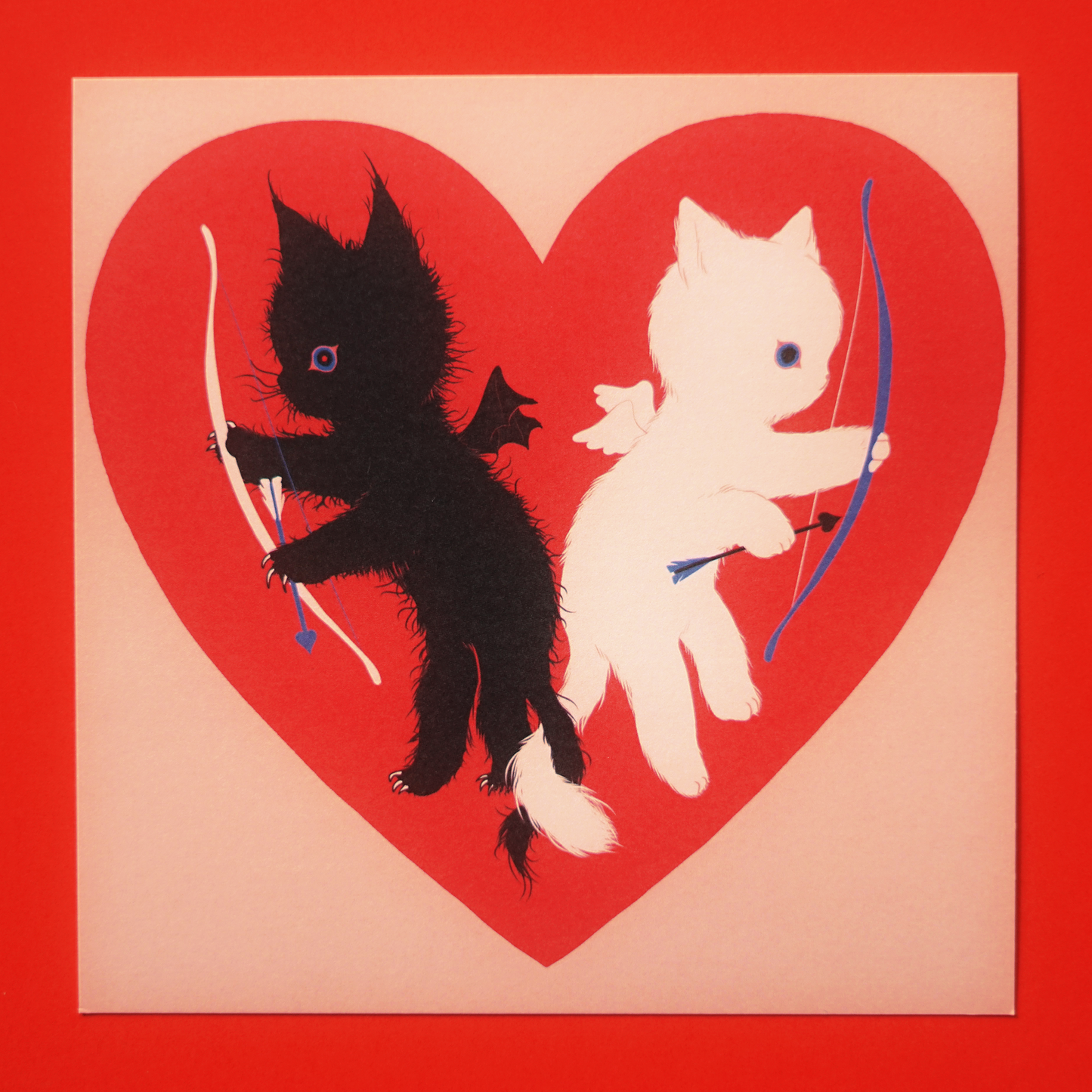 CUPID CATS valentine card by XUH