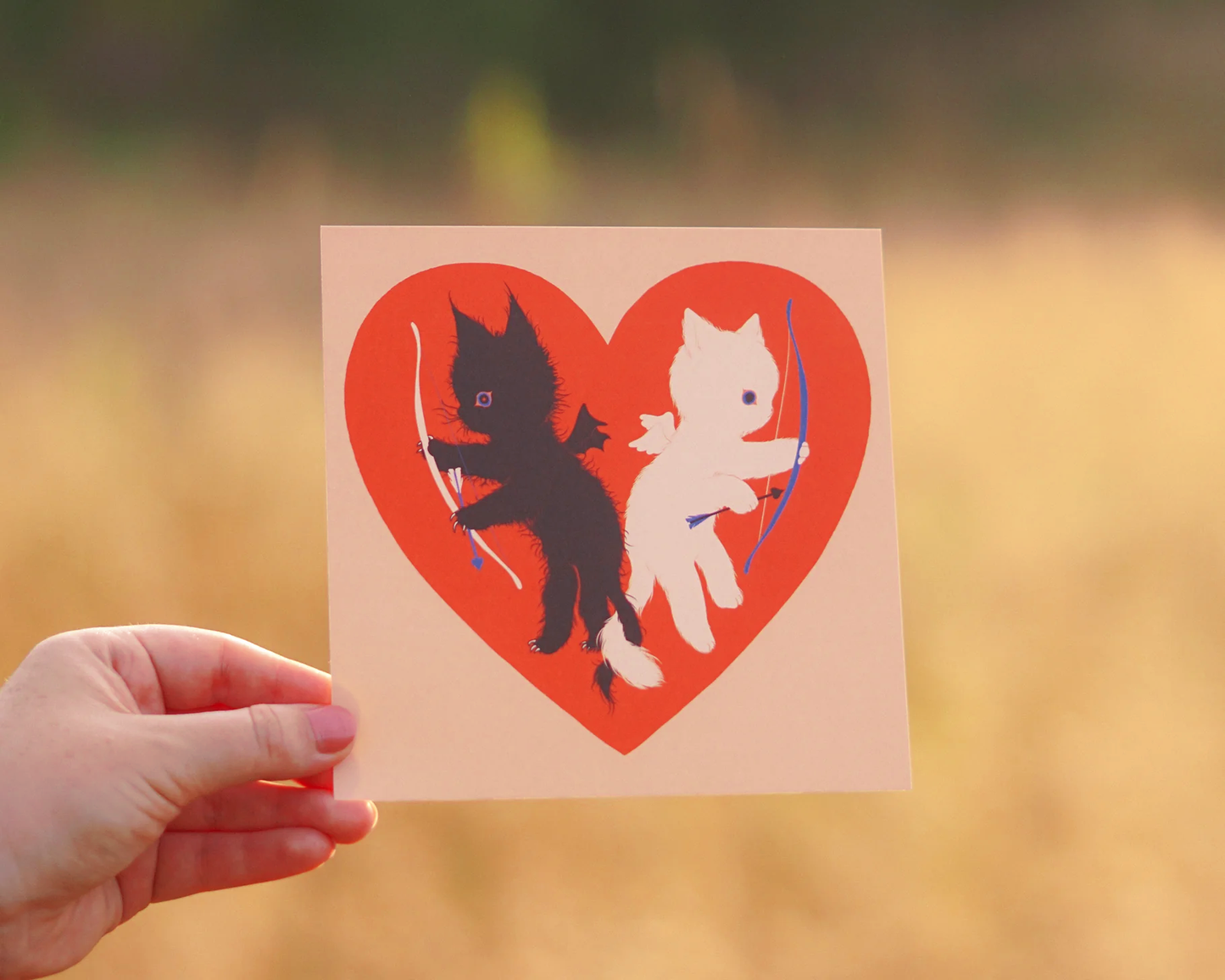 CUPID CATS valentine card by XUH