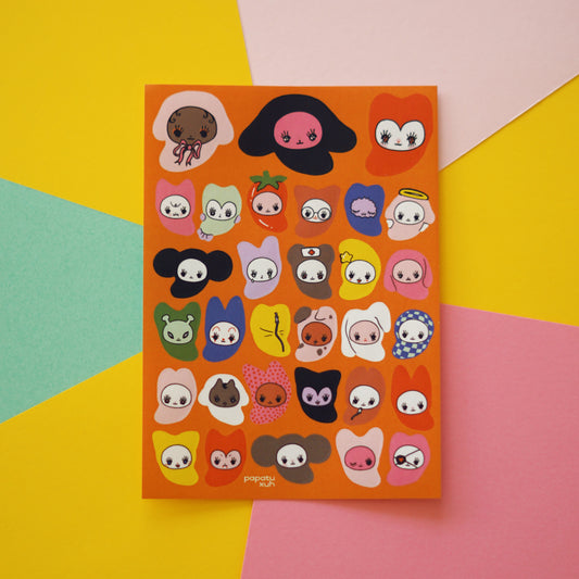 SLEEPING BAG BEANS sticker sheet by XUH