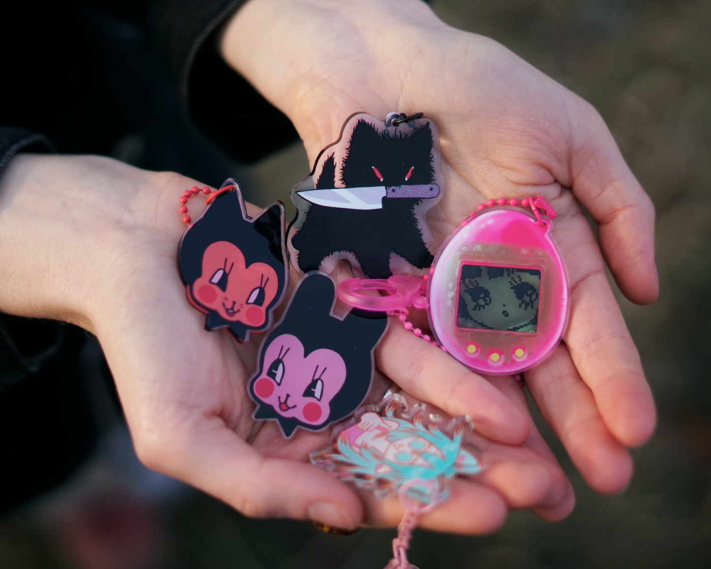 CAT & BUN acrylic charm by XUH