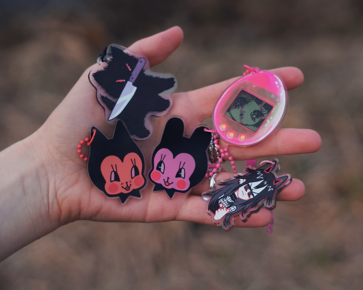 CAT & BUN acrylic charm by XUH