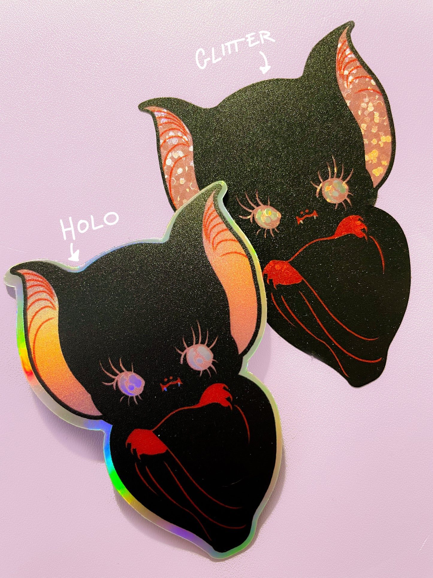 GLITTER/HOLO bat sticker by XUH