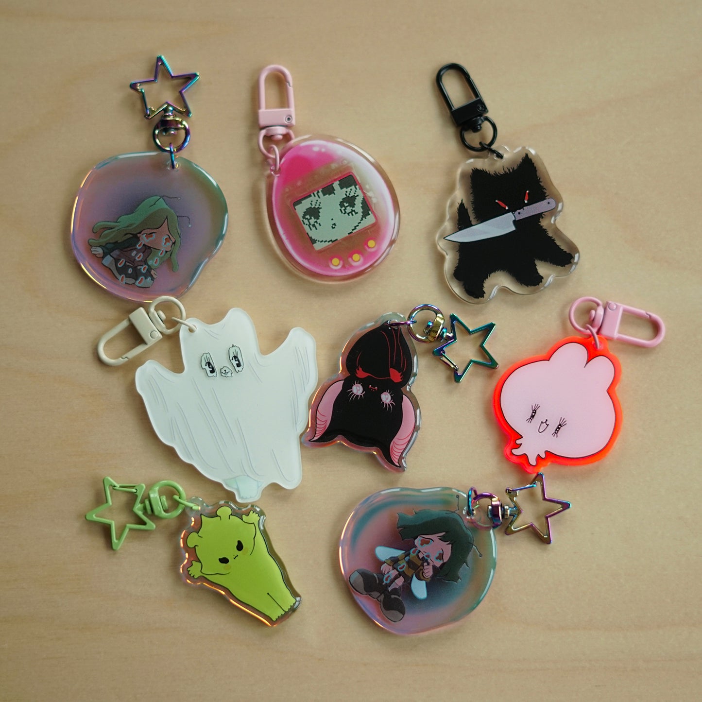 GLOW IN THE DARK GHOST acrylic charm by XUH