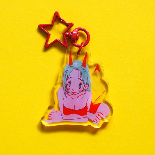 DEVIL GIRL acrylic charm by JAVVIE