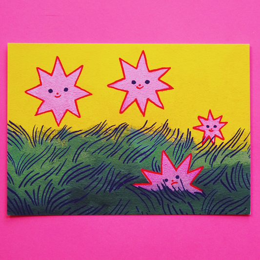 PINK STARS print by XUH