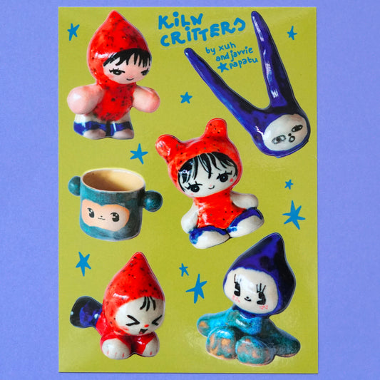 KILN CRITTERS sticker sheet by XUH & JAVVIE