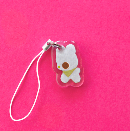 FELT BUNNY acrylic charm by XUH