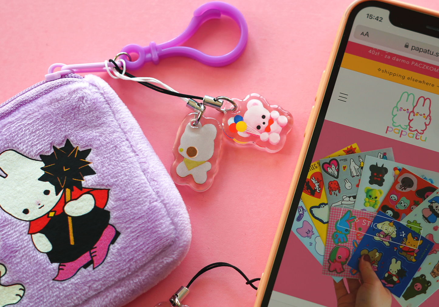 FELT BUNNY acrylic charm by XUH