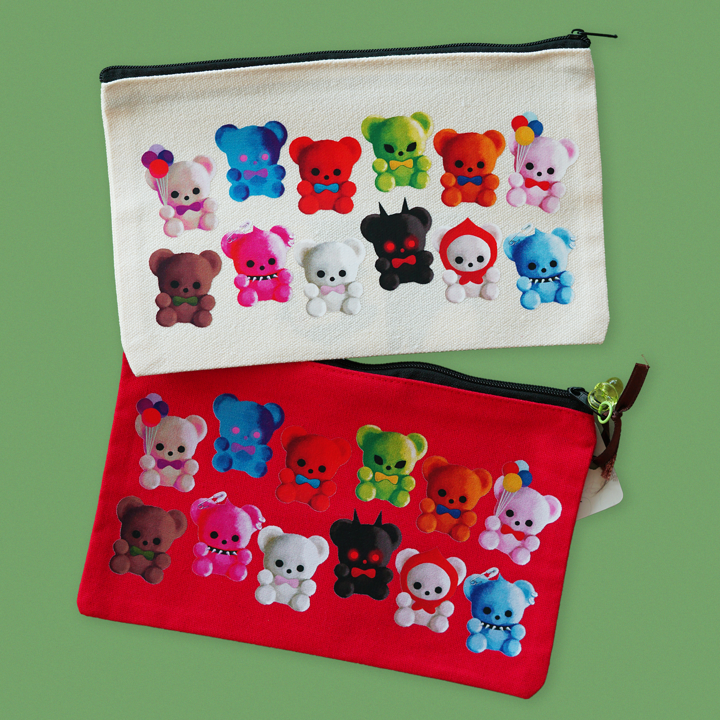 FLOCKED TEDDY BEARS pencil case by XUH