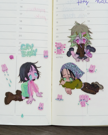 CRY BABY sticker sheet by JAVVIE