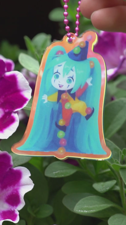 CLOWN MIKU acrylic charm by JAVVIE