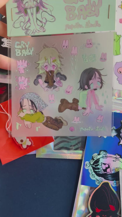 CRY BABY sticker sheet by JAVVIE