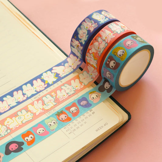 BEAN BUNNIES or PAPATU washi tape by XUH & JAVVIE