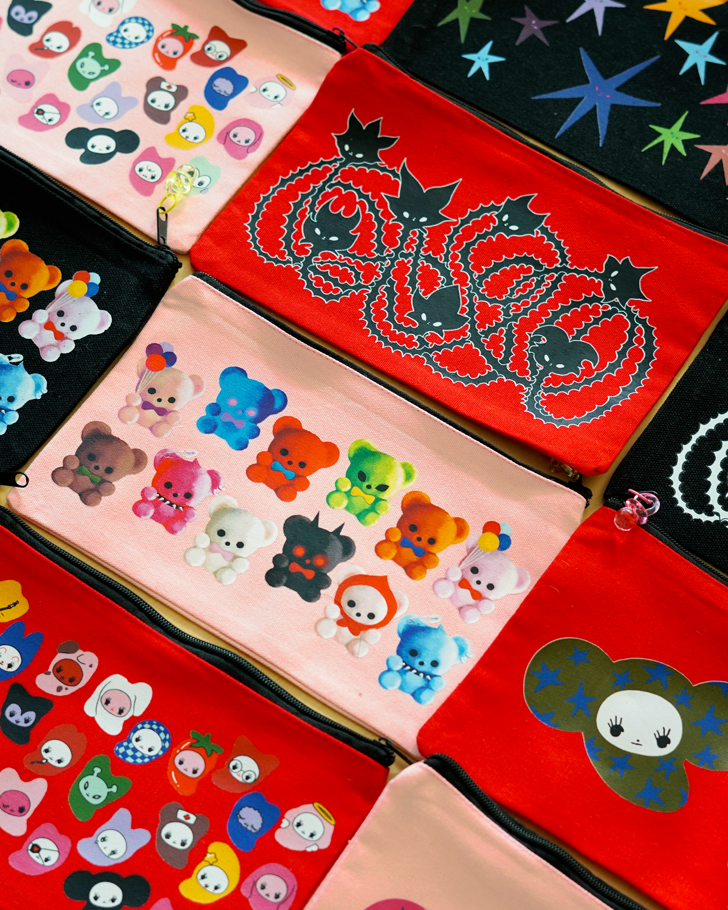 FLOCKED TEDDY BEARS pencil case by XUH