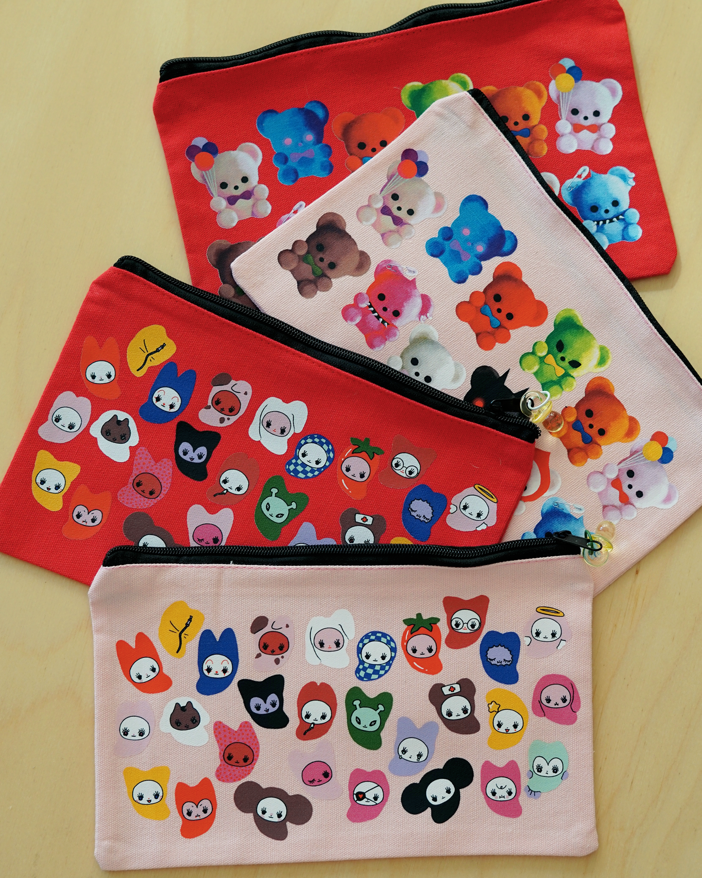 FLOCKED TEDDY BEARS pencil case by XUH